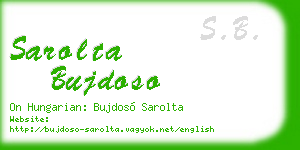 sarolta bujdoso business card